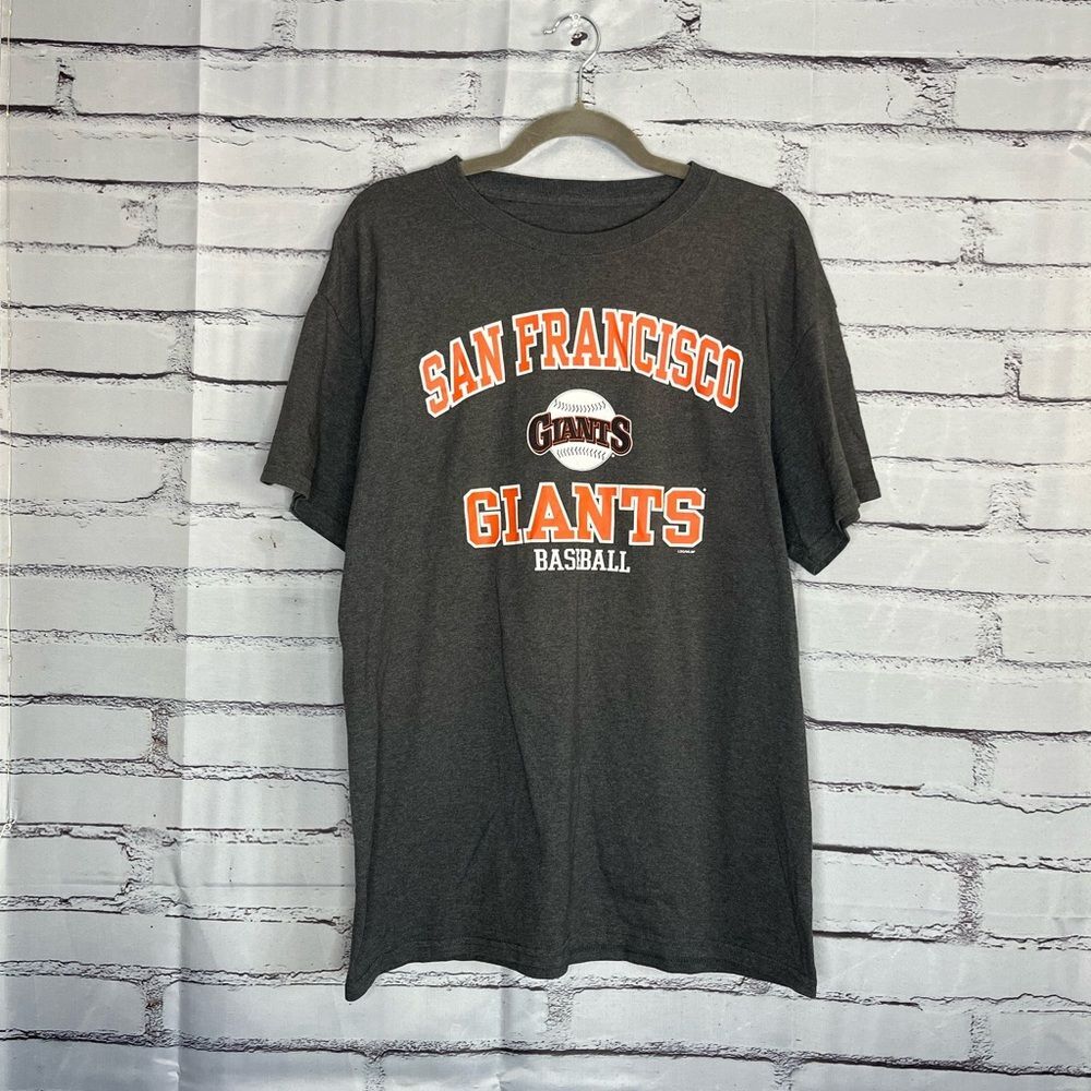 MLB Orange and Gray San Francisco Giants Baseball Short Sleeve Tee SZ L Fan Gear